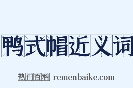 鸭式帽近义词是什么意思的图片